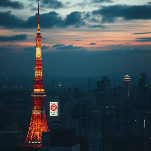 Paysage urbain de Tokyo avec la Tokyo Tower