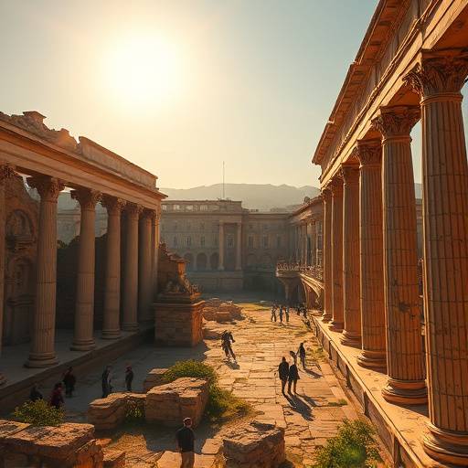 Photo d'un voyage en Italie organisé par Horizon Voyages, montrant des ruines antiques à Rome
