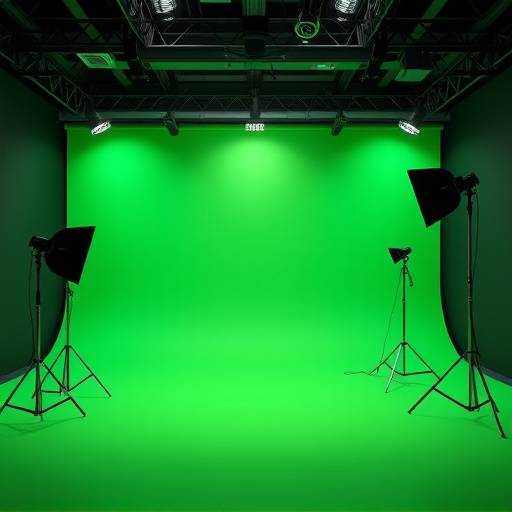 Studio avec fond vert